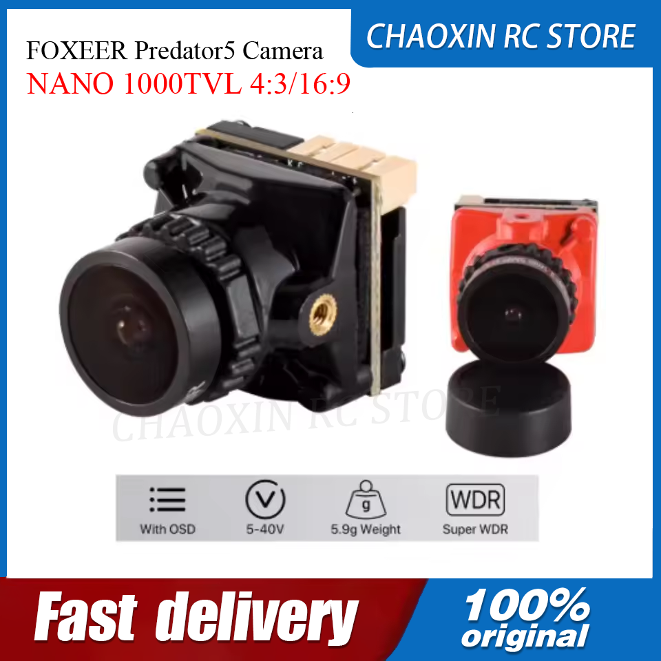 Drone Racing Camera - FOXEER Predator5 Câmera NANO 1000TVL 4:3/16:9