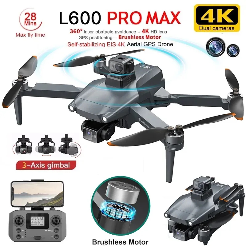L600 pro max gps drone profiss - Drone Racing Camera avaliação e preço